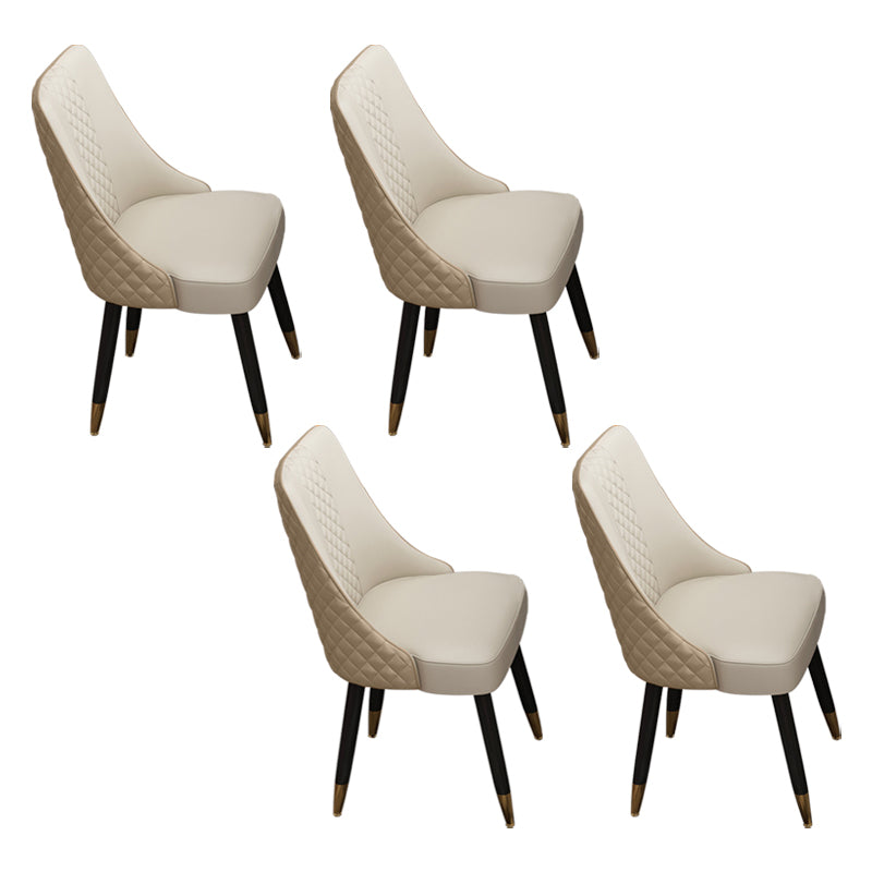 Scandinavian Style Wood Side Dining Chairs Dining Room Solid Back Chair White-Brown 6 Piece Set Clearhalo ' kitchen&dining_furn' 'Dining Chairs' 'Dining Tables & Seating' 'dining_chair' 'furn' 'furn_dining_chair' 'Furniture' 'furniture_dining_chair' 'Kitchen & Dining Furniture' 'kitchen' 3650105