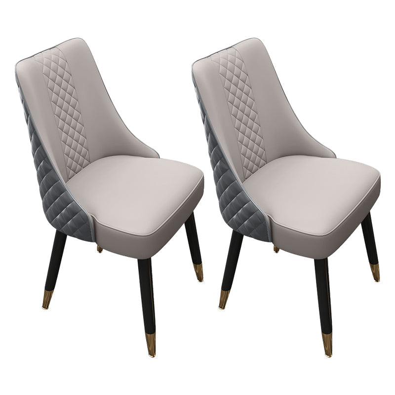 Scandinavian Style Wood Side Dining Chairs Dining Room Solid Back Chair Silver Gray 2 Piece Set Clearhalo ' kitchen&dining_furn' 'Dining Chairs' 'Dining Tables & Seating' 'dining_chair' 'furn' 'furn_dining_chair' 'Furniture' 'furniture_dining_chair' 'Kitchen & Dining Furniture' 'kitchen' 3650106