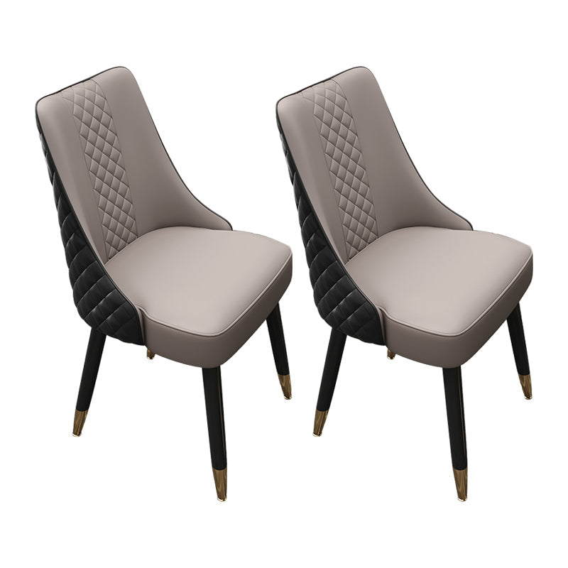 Scandinavian Style Wood Side Dining Chairs Dining Room Solid Back Chair Gray Black 2 Piece Set Clearhalo ' kitchen&dining_furn' 'Dining Chairs' 'Dining Tables & Seating' 'dining_chair' 'furn' 'furn_dining_chair' 'Furniture' 'furniture_dining_chair' 'Kitchen & Dining Furniture' 'kitchen' 3650126