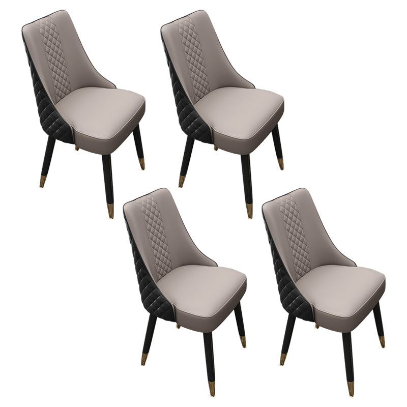 Scandinavian Style Wood Side Dining Chairs Dining Room Solid Back Chair Gray Black 4 Piece Set Clearhalo ' kitchen&dining_furn' 'Dining Chairs' 'Dining Tables & Seating' 'dining_chair' 'furn' 'furn_dining_chair' 'Furniture' 'furniture_dining_chair' 'Kitchen & Dining Furniture' 'kitchen' 3650127