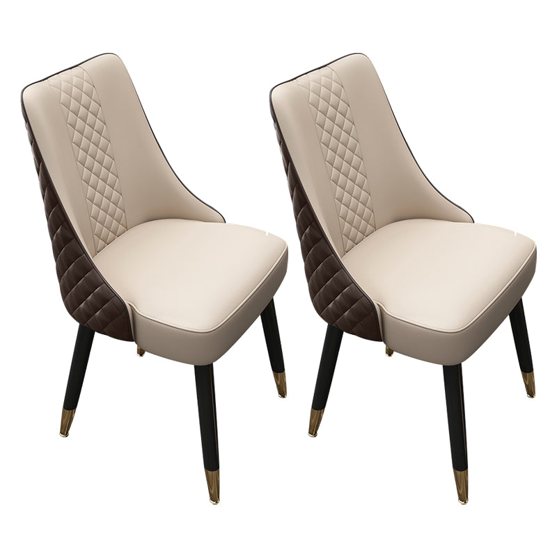 Scandinavian Style Wood Side Dining Chairs Dining Room Solid Back Chair Yellow-Brown 2 Piece Set Clearhalo ' kitchen&dining_furn' 'Dining Chairs' 'Dining Tables & Seating' 'dining_chair' 'furn' 'furn_dining_chair' 'Furniture' 'furniture_dining_chair' 'Kitchen & Dining Furniture' 'kitchen' 3650132