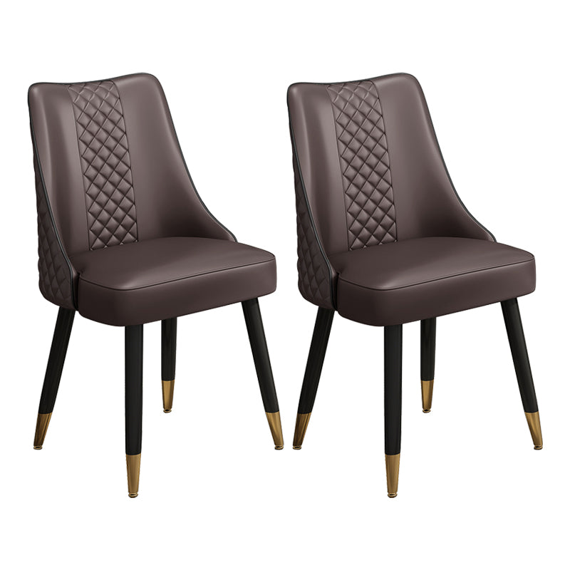 Scandinavian Style Wood Side Dining Chairs Dining Room Solid Back Chair Brown 2 Piece Set Clearhalo ' kitchen&dining_furn' 'Dining Chairs' 'Dining Tables & Seating' 'dining_chair' 'furn' 'furn_dining_chair' 'Furniture' 'furniture_dining_chair' 'Kitchen & Dining Furniture' 'kitchen' 3650135