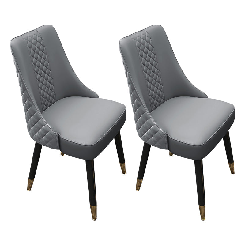 Scandinavian Style Wood Side Dining Chairs Dining Room Solid Back Chair Dark Gray 2 Piece Set Clearhalo ' kitchen&dining_furn' 'Dining Chairs' 'Dining Tables & Seating' 'dining_chair' 'furn' 'furn_dining_chair' 'Furniture' 'furniture_dining_chair' 'Kitchen & Dining Furniture' 'kitchen' 3650141