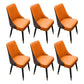 Scandinavian Style Wood Side Dining Chairs Dining Room Solid Back Chair Khaki-Orange 6 Piece Set Clearhalo ' kitchen&dining_furn' 'Dining Chairs' 'Dining Tables & Seating' 'dining_chair' 'furn' 'furn_dining_chair' 'Furniture' 'furniture_dining_chair' 'Kitchen & Dining Furniture' 'kitchen' 3650146
