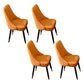 Scandinavian Style Wood Side Dining Chairs Dining Room Solid Back Chair Orange 4 Piece Set Clearhalo ' kitchen&dining_furn' 'Dining Chairs' 'Dining Tables & Seating' 'dining_chair' 'furn' 'furn_dining_chair' 'Furniture' 'furniture_dining_chair' 'Kitchen & Dining Furniture' 'kitchen' 3650148