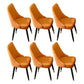 Scandinavian Style Wood Side Dining Chairs Dining Room Solid Back Chair Orange 6 Piece Set Clearhalo ' kitchen&dining_furn' 'Dining Chairs' 'Dining Tables & Seating' 'dining_chair' 'furn' 'furn_dining_chair' 'Furniture' 'furniture_dining_chair' 'Kitchen & Dining Furniture' 'kitchen' 3650149