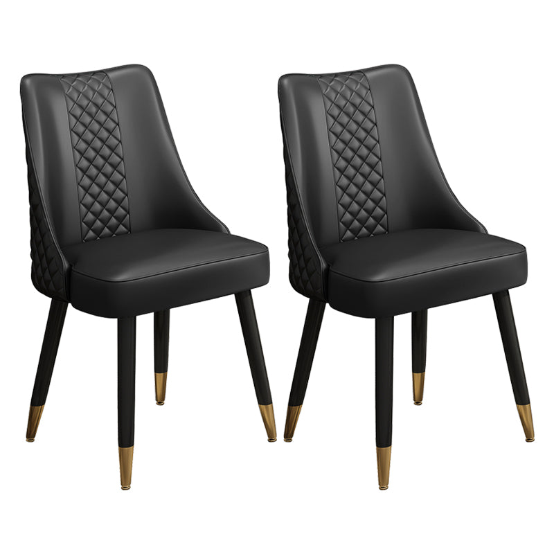 Scandinavian Style Wood Side Dining Chairs Dining Room Solid Back Chair Black 2 Piece Set Clearhalo ' kitchen&dining_furn' 'Dining Chairs' 'Dining Tables & Seating' 'dining_chair' 'furn' 'furn_dining_chair' 'Furniture' 'furniture_dining_chair' 'Kitchen & Dining Furniture' 'kitchen' 3650150