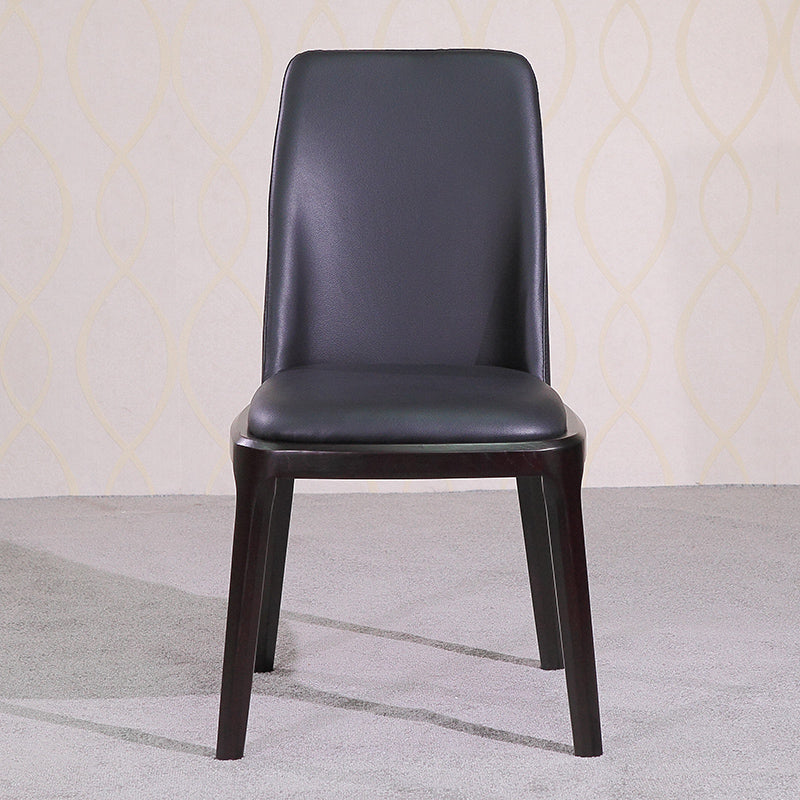 Minimalist Solid Wood Kitchen Dining Side Chair Solid Back Dining Side Chair Clearhalo ' kitchen&dining_furn' 'Dining Chairs' 'Dining Tables & Seating' 'dining_chair' 'furn' 'furn_dining_chair' 'Furniture' 'furniture_dining_chair' 'Kitchen & Dining Furniture' 'kitchen' 3650158