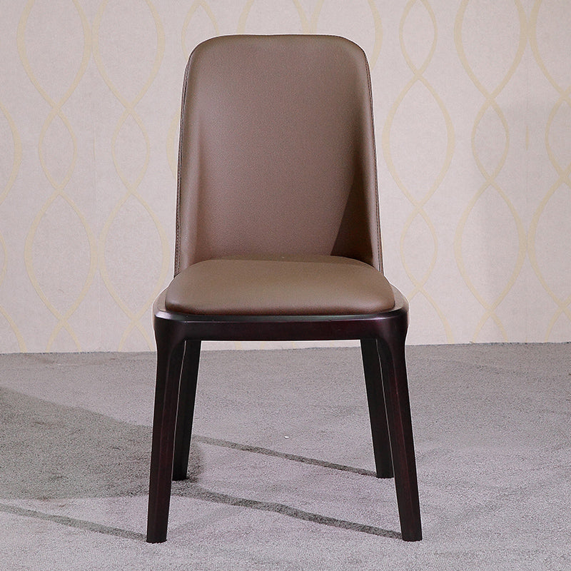 Minimalist Solid Wood Kitchen Dining Side Chair Solid Back Dining Side Chair Clearhalo ' kitchen&dining_furn' 'Dining Chairs' 'Dining Tables & Seating' 'dining_chair' 'furn' 'furn_dining_chair' 'Furniture' 'furniture_dining_chair' 'Kitchen & Dining Furniture' 'kitchen' 3650159