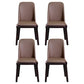 Minimalist Solid Wood Kitchen Dining Side Chair Solid Back Dining Side Chair Khaki 4 Piece Set Black Clearhalo ' kitchen&dining_furn' 'Dining Chairs' 'Dining Tables & Seating' 'dining_chair' 'furn' 'furn_dining_chair' 'Furniture' 'furniture_dining_chair' 'Kitchen & Dining Furniture' 'kitchen' 3650161