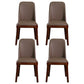 Minimalist Solid Wood Kitchen Dining Side Chair Solid Back Dining Side Chair Khaki 4 Piece Set Walnut Clearhalo ' kitchen&dining_furn' 'Dining Chairs' 'Dining Tables & Seating' 'dining_chair' 'furn' 'furn_dining_chair' 'Furniture' 'furniture_dining_chair' 'Kitchen & Dining Furniture' 'kitchen' 3650168