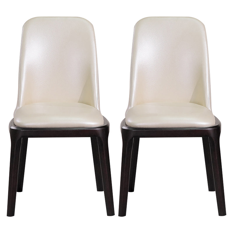 Minimalist Solid Wood Kitchen Dining Side Chair Solid Back Dining Side Chair Beige 2 Piece Set Black Clearhalo ' kitchen&dining_furn' 'Dining Chairs' 'Dining Tables & Seating' 'dining_chair' 'furn' 'furn_dining_chair' 'Furniture' 'furniture_dining_chair' 'Kitchen & Dining Furniture' 'kitchen' 3650172