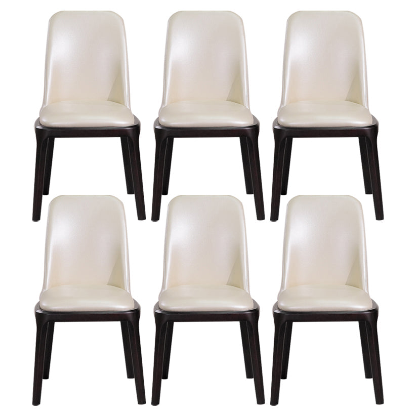 Minimalist Solid Wood Kitchen Dining Side Chair Solid Back Dining Side Chair Beige 6 Piece Set Black Clearhalo ' kitchen&dining_furn' 'Dining Chairs' 'Dining Tables & Seating' 'dining_chair' 'furn' 'furn_dining_chair' 'Furniture' 'furniture_dining_chair' 'Kitchen & Dining Furniture' 'kitchen' 3650175