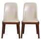 Minimalist Solid Wood Kitchen Dining Side Chair Solid Back Dining Side Chair Beige 2 Piece Set Walnut Clearhalo ' kitchen&dining_furn' 'Dining Chairs' 'Dining Tables & Seating' 'dining_chair' 'furn' 'furn_dining_chair' 'Furniture' 'furniture_dining_chair' 'Kitchen & Dining Furniture' 'kitchen' 3650177