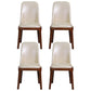Minimalist Solid Wood Kitchen Dining Side Chair Solid Back Dining Side Chair Beige 4 Piece Set Walnut Clearhalo ' kitchen&dining_furn' 'Dining Chairs' 'Dining Tables & Seating' 'dining_chair' 'furn' 'furn_dining_chair' 'Furniture' 'furniture_dining_chair' 'Kitchen & Dining Furniture' 'kitchen' 3650179