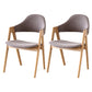 Contemporary Side Solid Wood Dining Room Chair Open Back Dining Side Chair for Home Use Coffee 2 Piece Set Natural Wood Clearhalo ' kitchen&dining_furn' 'Dining Chairs' 'Dining Tables & Seating' 'dining_chair' 'furn' 'furn_dining_chair' 'Furniture' 'furniture_dining_chair' 'Kitchen & Dining Furniture' 'kitchen' 3650206