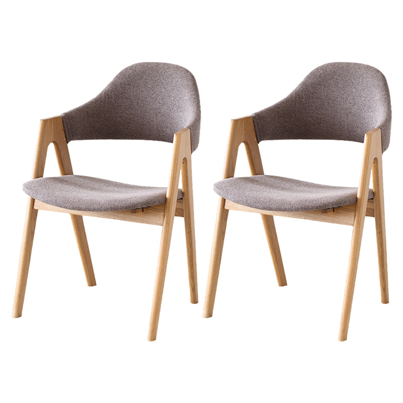 Contemporary Side Solid Wood Dining Room Chair Open Back Dining Side Chair for Home Use Coffee 2 Piece Set Natural Wood Clearhalo ' kitchen&dining_furn' 'Dining Chairs' 'Dining Tables & Seating' 'dining_chair' 'furn' 'furn_dining_chair' 'Furniture' 'furniture_dining_chair' 'Kitchen & Dining Furniture' 'kitchen' 3650206