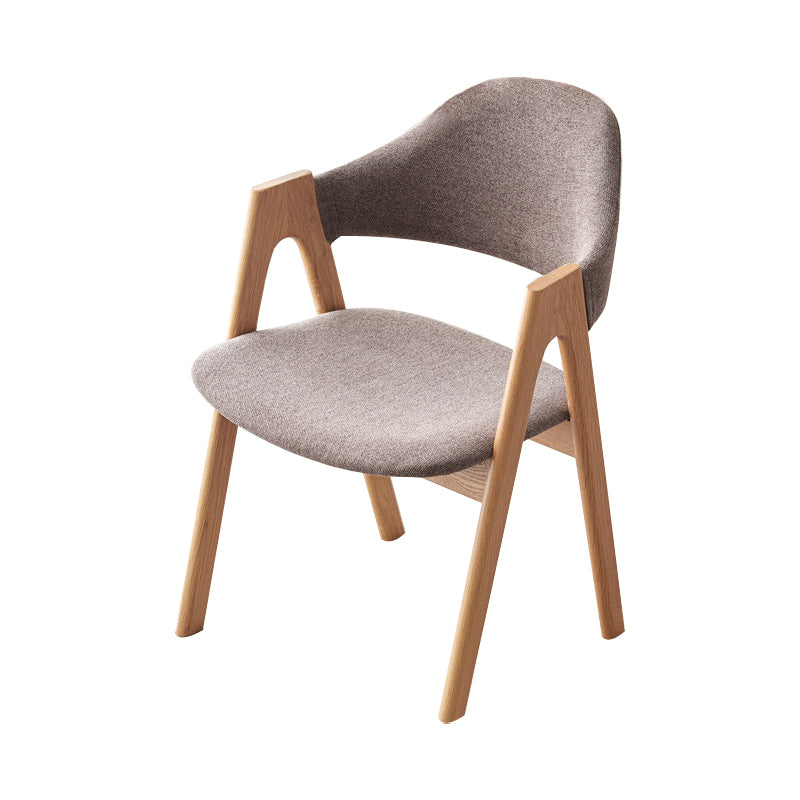 Contemporary Side Solid Wood Dining Room Chair Open Back Dining Side Chair for Home Use Black-Gray 1 Piece Walnut Clearhalo ' kitchen&dining_furn' 'Dining Chairs' 'Dining Tables & Seating' 'dining_chair' 'furn' 'furn_dining_chair' 'Furniture' 'furniture_dining_chair' 'Kitchen & Dining Furniture' 'kitchen' 3650215