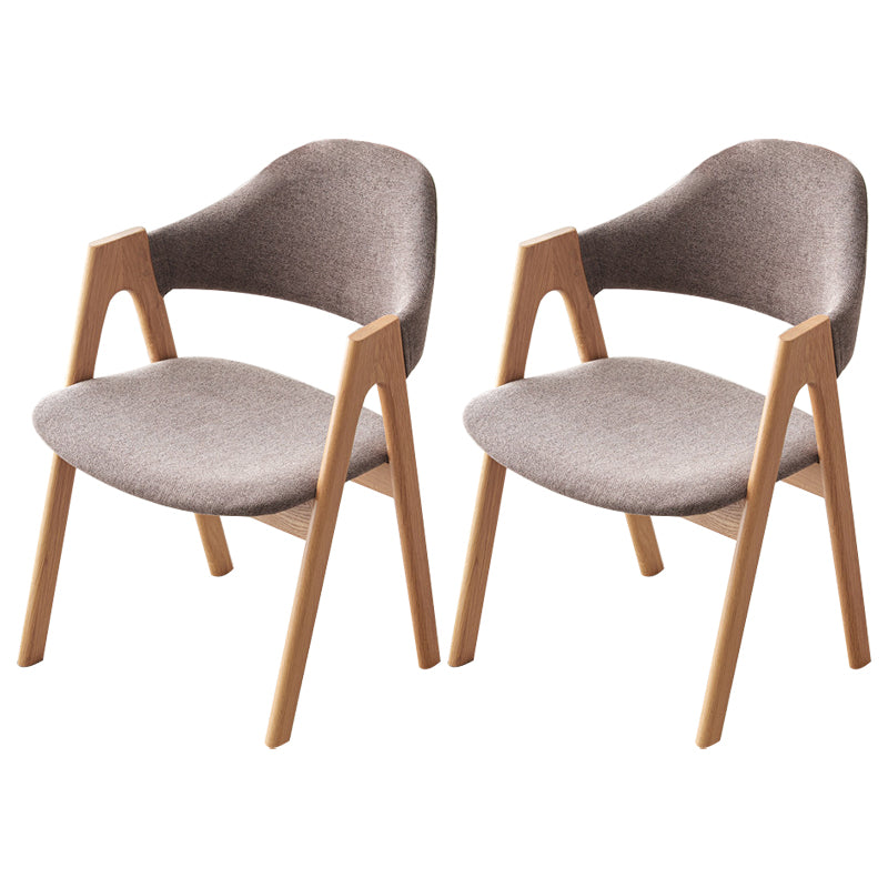 Contemporary Side Solid Wood Dining Room Chair Open Back Dining Side Chair for Home Use Black-Gray 2 Piece Set Walnut Clearhalo ' kitchen&dining_furn' 'Dining Chairs' 'Dining Tables & Seating' 'dining_chair' 'furn' 'furn_dining_chair' 'Furniture' 'furniture_dining_chair' 'Kitchen & Dining Furniture' 'kitchen' 3650217