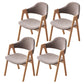Contemporary Side Solid Wood Dining Room Chair Open Back Dining Side Chair for Home Use Black-Gray 4 Piece Set Walnut Clearhalo ' kitchen&dining_furn' 'Dining Chairs' 'Dining Tables & Seating' 'dining_chair' 'furn' 'furn_dining_chair' 'Furniture' 'furniture_dining_chair' 'Kitchen & Dining Furniture' 'kitchen' 3650219