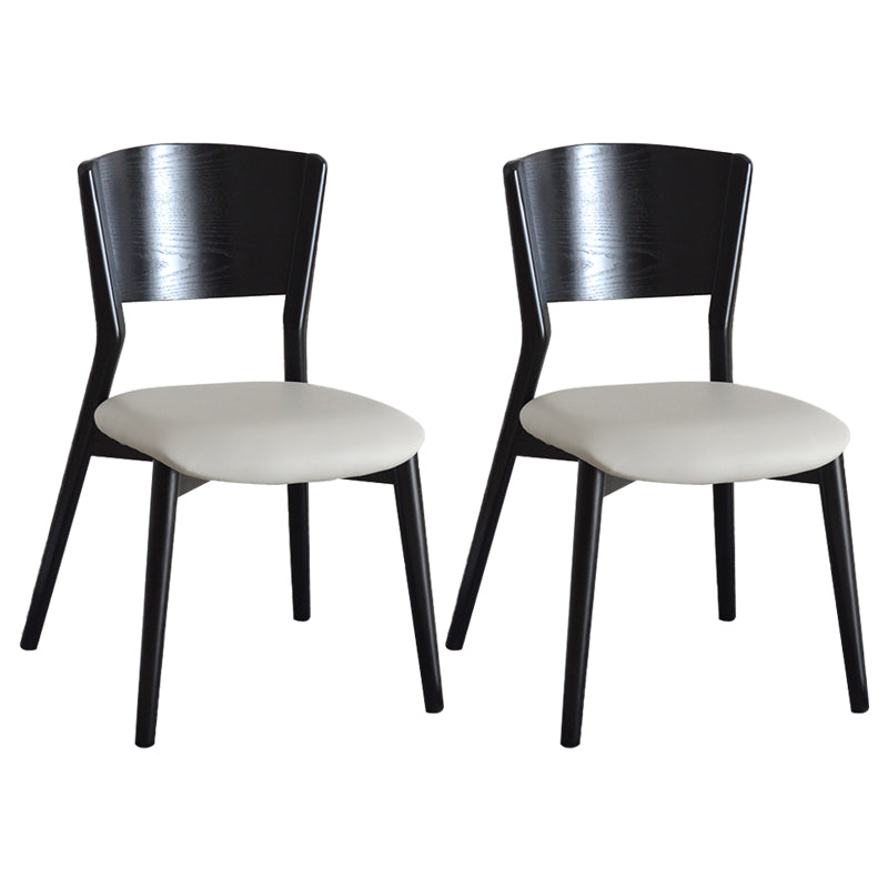 Industrial Dining Chair Open Back Side Chair with Wood Legs for Home Use Black 2 Piece Set Clearhalo ' kitchen&dining_furn' 'Dining Chairs' 'Dining Tables & Seating' 'dining_chair' 'furn' 'furn_dining_chair' 'Furniture' 'furniture_dining_chair' 'Kitchen & Dining Furniture' 'kitchen' 3650227