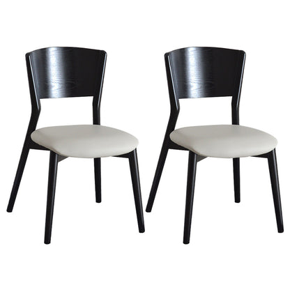 Industrial Dining Chair Open Back Side Chair with Wood Legs for Home Use Black 2 Piece Set Clearhalo ' kitchen&dining_furn' 'Dining Chairs' 'Dining Tables & Seating' 'dining_chair' 'furn' 'furn_dining_chair' 'Furniture' 'furniture_dining_chair' 'Kitchen & Dining Furniture' 'kitchen' 3650227