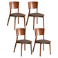 Industrial Dining Chair Open Back Side Chair with Wood Legs for Home Use Light Brown 4 Piece Set Clearhalo ' kitchen&dining_furn' 'Dining Chairs' 'Dining Tables & Seating' 'dining_chair' 'furn' 'furn_dining_chair' 'Furniture' 'furniture_dining_chair' 'Kitchen & Dining Furniture' 'kitchen' 3650234