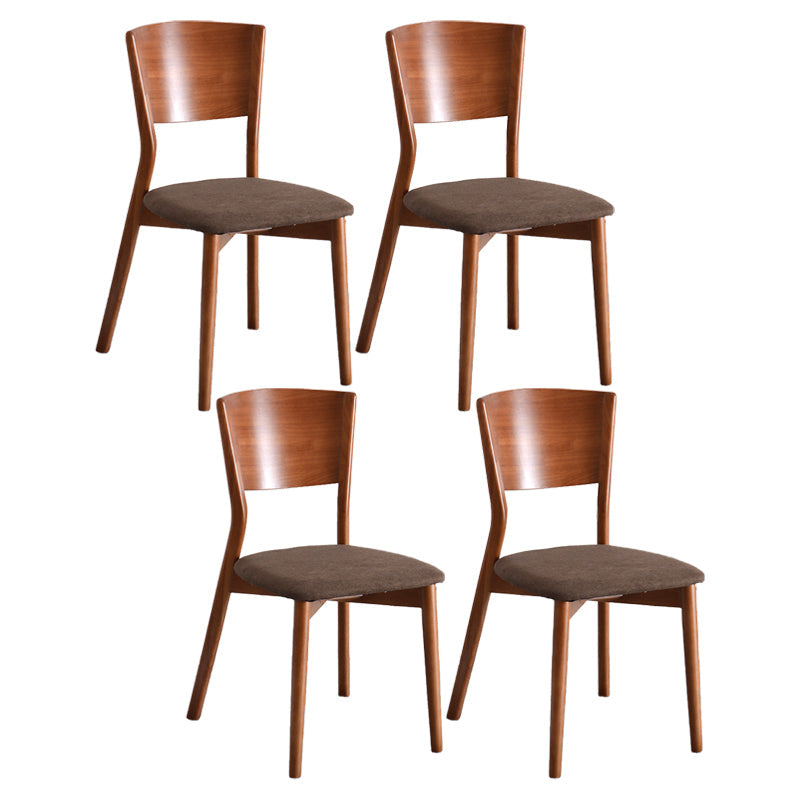 Industrial Dining Chair Open Back Side Chair with Wood Legs for Home Use Light Brown 4 Piece Set Clearhalo ' kitchen&dining_furn' 'Dining Chairs' 'Dining Tables & Seating' 'dining_chair' 'furn' 'furn_dining_chair' 'Furniture' 'furniture_dining_chair' 'Kitchen & Dining Furniture' 'kitchen' 3650234