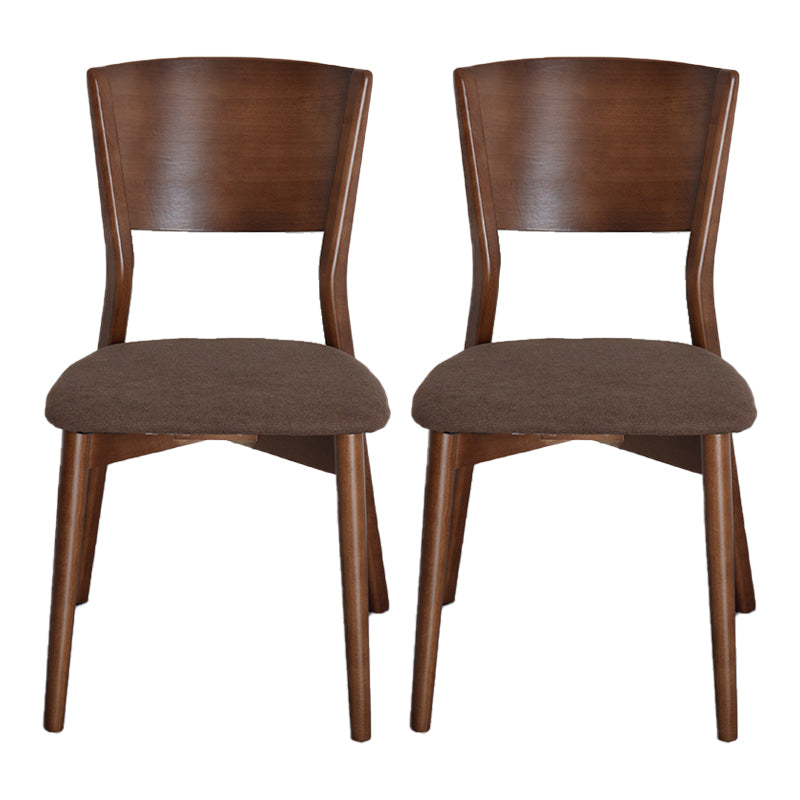Industrial Dining Chair Open Back Side Chair with Wood Legs for Home Use Dark Brown 2 Piece Set Clearhalo ' kitchen&dining_furn' 'Dining Chairs' 'Dining Tables & Seating' 'dining_chair' 'furn' 'furn_dining_chair' 'Furniture' 'furniture_dining_chair' 'Kitchen & Dining Furniture' 'kitchen' 3650238