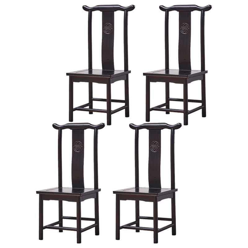 Traditional Style Solid Wood Side Chair Matte Finish Slat Back Dining Chair for Home Black 4 Piece Set Clearhalo ' kitchen&dining_furn' 'Dining Chairs' 'Dining Tables & Seating' 'dining_chair' 'furn' 'furn_dining_chair' 'Furniture' 'furniture_dining_chair' 'Kitchen & Dining Furniture' 'kitchen' 3650247