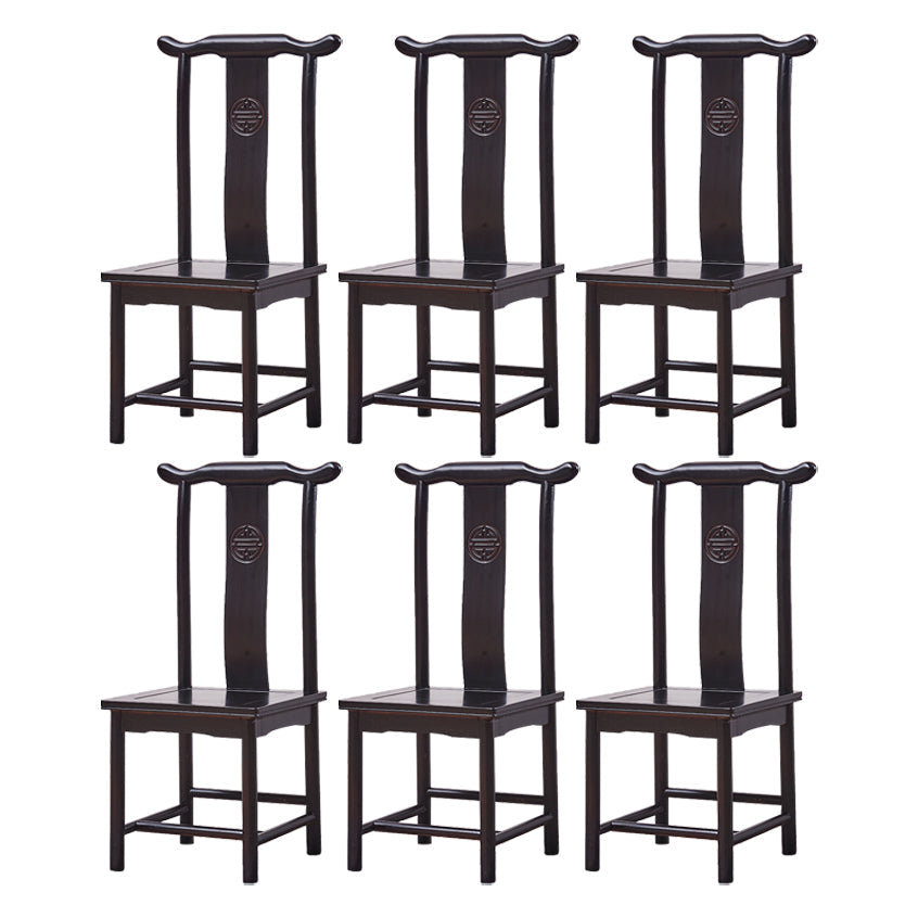 Traditional Style Solid Wood Side Chair Matte Finish Slat Back Dining Chair for Home Black 6 Piece Set Clearhalo ' kitchen&dining_furn' 'Dining Chairs' 'Dining Tables & Seating' 'dining_chair' 'furn' 'furn_dining_chair' 'Furniture' 'furniture_dining_chair' 'Kitchen & Dining Furniture' 'kitchen' 3650249