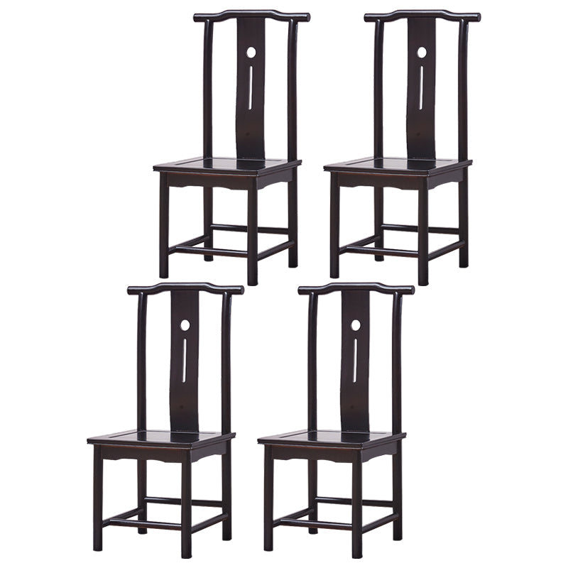Traditional Style Solid Wood Side Chair Matte Finish Slat Back Dining Chair for Home Matte Black 4 Piece Set Clearhalo ' kitchen&dining_furn' 'Dining Chairs' 'Dining Tables & Seating' 'dining_chair' 'furn' 'furn_dining_chair' 'Furniture' 'furniture_dining_chair' 'Kitchen & Dining Furniture' 'kitchen' 3650253