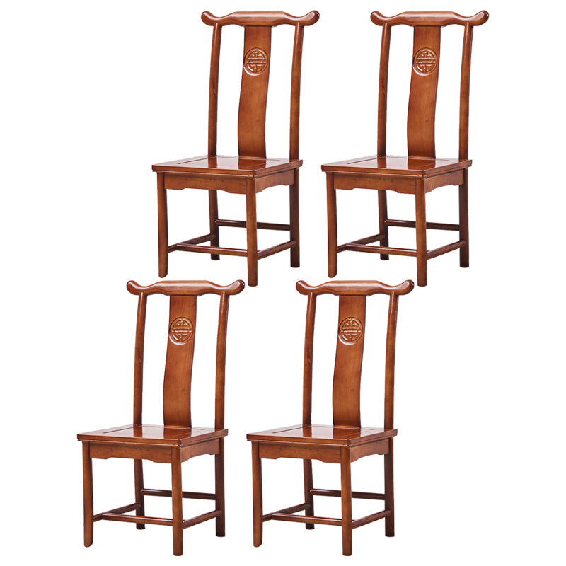 Traditional Style Solid Wood Side Chair Matte Finish Slat Back Dining Chair for Home Brown 4 Piece Set Clearhalo ' kitchen&dining_furn' 'Dining Chairs' 'Dining Tables & Seating' 'dining_chair' 'furn' 'furn_dining_chair' 'Furniture' 'furniture_dining_chair' 'Kitchen & Dining Furniture' 'kitchen' 3650264