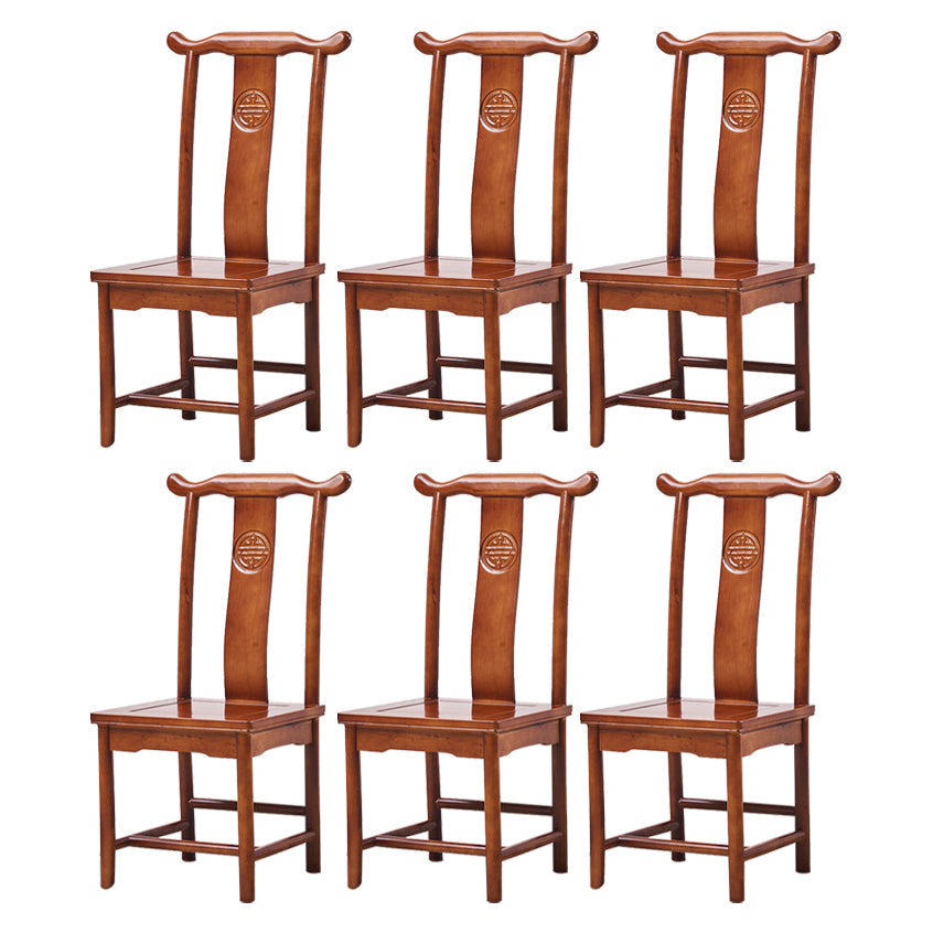 Traditional Style Solid Wood Side Chair Matte Finish Slat Back Dining Chair for Home Brown 6 Piece Set Clearhalo ' kitchen&dining_furn' 'Dining Chairs' 'Dining Tables & Seating' 'dining_chair' 'furn' 'furn_dining_chair' 'Furniture' 'furniture_dining_chair' 'Kitchen & Dining Furniture' 'kitchen' 3650265