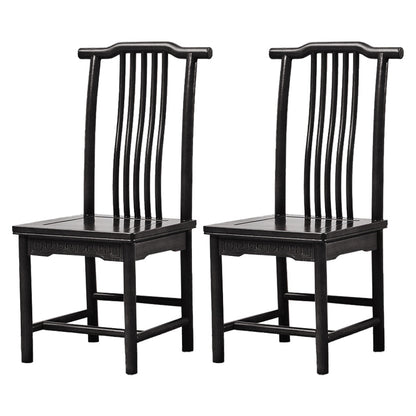 Traditional Style Solid Wood Side Chair Matte Finish Slat Back Dining Chair for Home Gloss Black 2 Piece Set Clearhalo ' kitchen&dining_furn' 'Dining Chairs' 'Dining Tables & Seating' 'dining_chair' 'furn' 'furn_dining_chair' 'Furniture' 'furniture_dining_chair' 'Kitchen & Dining Furniture' 'kitchen' 3650269