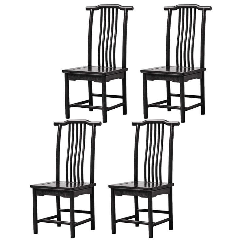 Traditional Style Solid Wood Side Chair Matte Finish Slat Back Dining Chair for Home Gloss Black 4 Piece Set Clearhalo ' kitchen&dining_furn' 'Dining Chairs' 'Dining Tables & Seating' 'dining_chair' 'furn' 'furn_dining_chair' 'Furniture' 'furniture_dining_chair' 'Kitchen & Dining Furniture' 'kitchen' 3650270