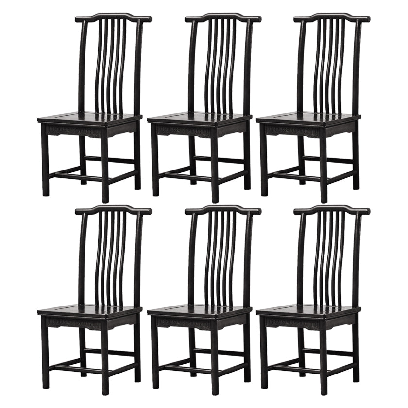Traditional Style Solid Wood Side Chair Matte Finish Slat Back Dining Chair for Home Gloss Black 6 Piece Set Clearhalo ' kitchen&dining_furn' 'Dining Chairs' 'Dining Tables & Seating' 'dining_chair' 'furn' 'furn_dining_chair' 'Furniture' 'furniture_dining_chair' 'Kitchen & Dining Furniture' 'kitchen' 3650271
