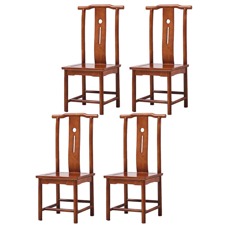 Traditional Style Solid Wood Side Chair Matte Finish Slat Back Dining Chair for Home Dark Brown 4 Piece Set Clearhalo ' kitchen&dining_furn' 'Dining Chairs' 'Dining Tables & Seating' 'dining_chair' 'furn' 'furn_dining_chair' 'Furniture' 'furniture_dining_chair' 'Kitchen & Dining Furniture' 'kitchen' 3650285