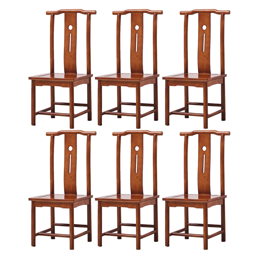 Traditional Style Solid Wood Side Chair Matte Finish Slat Back Dining Chair for Home Dark Brown 6 Piece Set Clearhalo ' kitchen&dining_furn' 'Dining Chairs' 'Dining Tables & Seating' 'dining_chair' 'furn' 'furn_dining_chair' 'Furniture' 'furniture_dining_chair' 'Kitchen & Dining Furniture' 'kitchen' 3650286