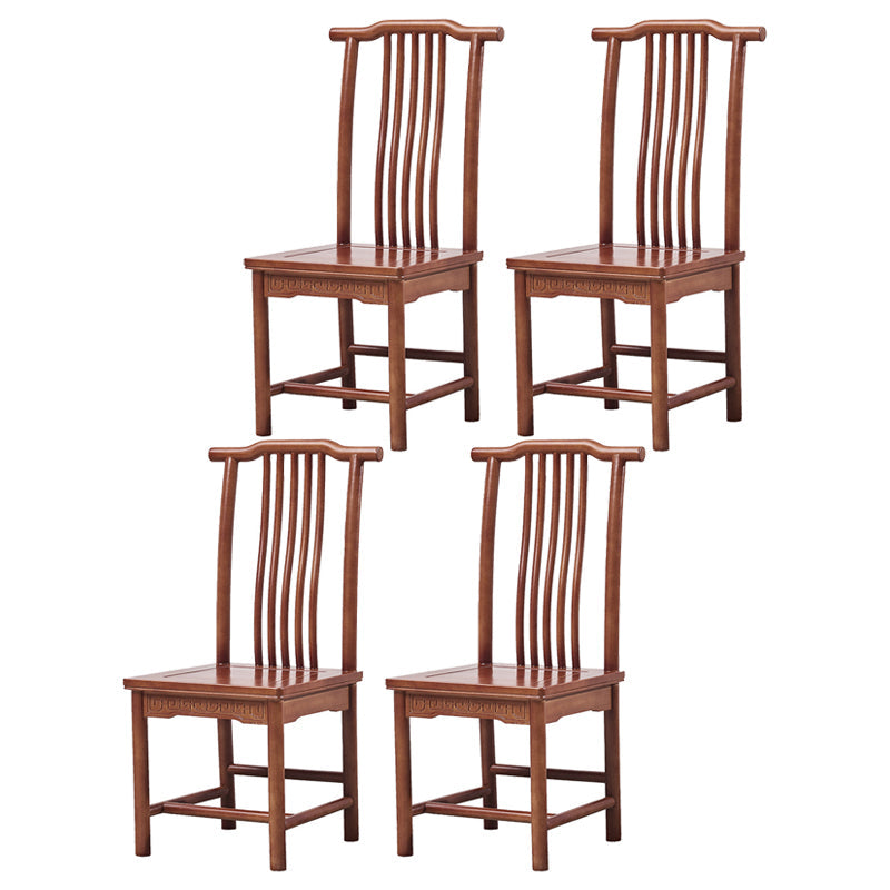 Traditional Style Solid Wood Side Chair Matte Finish Slat Back Dining Chair for Home Walnut 4 Piece Set Clearhalo ' kitchen&dining_furn' 'Dining Chairs' 'Dining Tables & Seating' 'dining_chair' 'furn' 'furn_dining_chair' 'Furniture' 'furniture_dining_chair' 'Kitchen & Dining Furniture' 'kitchen' 3650291