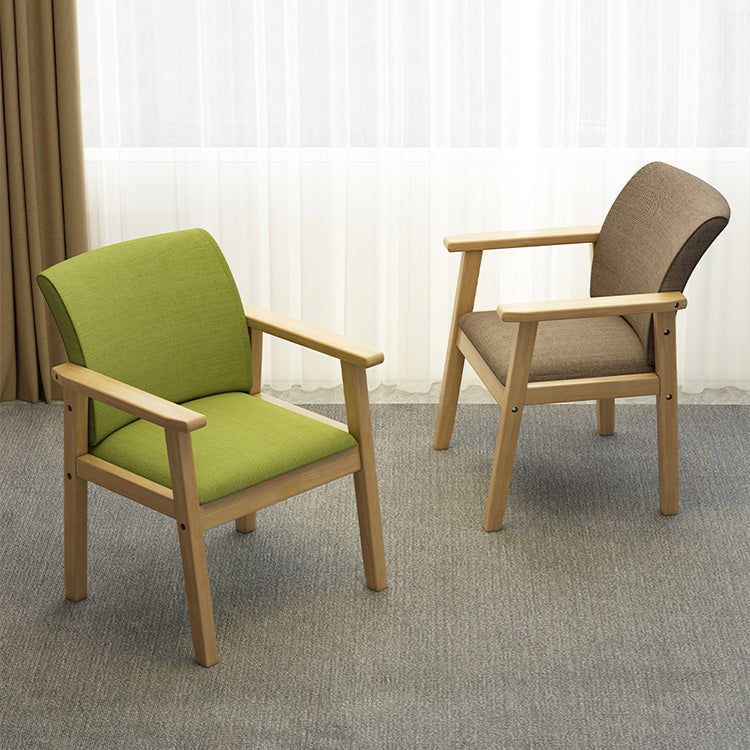 Modern Kitchen Khaki Dining Arm Chair Solid Wood Solid Back Dining Arm Chair Clearhalo ' kitchen&dining_furn' 'Dining Chairs' 'Dining Tables & Seating' 'dining_chair' 'furn' 'furn_dining_chair' 'Furniture' 'furniture_dining_chair' 'Kitchen & Dining Furniture' 'kitchen' 3650293