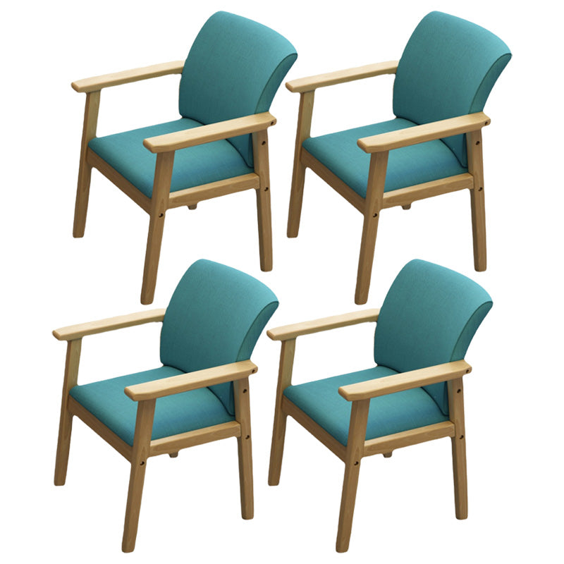 Modern Kitchen Khaki Dining Arm Chair Solid Wood Solid Back Dining Arm Chair Light Blue 4 Piece Set Clearhalo ' kitchen&dining_furn' 'Dining Chairs' 'Dining Tables & Seating' 'dining_chair' 'furn' 'furn_dining_chair' 'Furniture' 'furniture_dining_chair' 'Kitchen & Dining Furniture' 'kitchen' 3650296