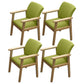 Modern Kitchen Khaki Dining Arm Chair Solid Wood Solid Back Dining Arm Chair Green 4 Piece Set Clearhalo ' kitchen&dining_furn' 'Dining Chairs' 'Dining Tables & Seating' 'dining_chair' 'furn' 'furn_dining_chair' 'Furniture' 'furniture_dining_chair' 'Kitchen & Dining Furniture' 'kitchen' 3650300