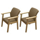 Modern Kitchen Khaki Dining Arm Chair Solid Wood Solid Back Dining Arm Chair Coffee 2 Piece Set Clearhalo ' kitchen&dining_furn' 'Dining Chairs' 'Dining Tables & Seating' 'dining_chair' 'furn' 'furn_dining_chair' 'Furniture' 'furniture_dining_chair' 'Kitchen & Dining Furniture' 'kitchen' 3650302