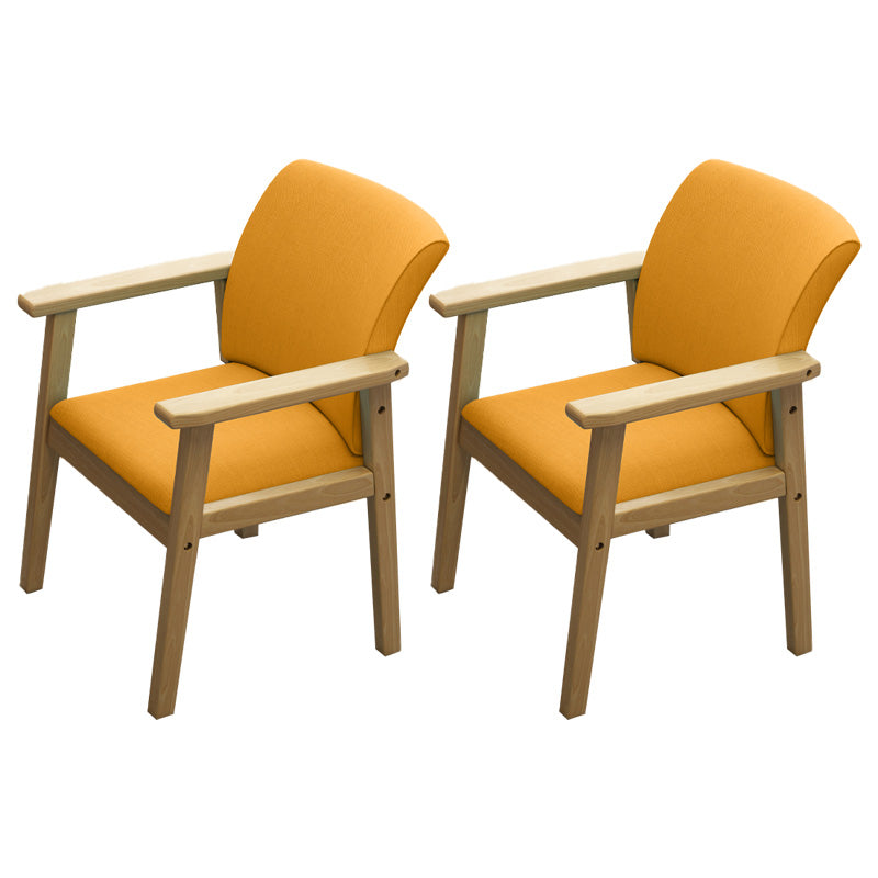 Modern Kitchen Khaki Dining Arm Chair Solid Wood Solid Back Dining Arm Chair Orange 2 Piece Set Clearhalo ' kitchen&dining_furn' 'Dining Chairs' 'Dining Tables & Seating' 'dining_chair' 'furn' 'furn_dining_chair' 'Furniture' 'furniture_dining_chair' 'Kitchen & Dining Furniture' 'kitchen' 3650305