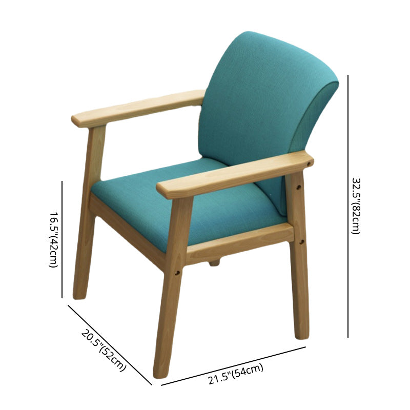 Modern Kitchen Khaki Dining Arm Chair Solid Wood Solid Back Dining Arm Chair Clearhalo ' kitchen&dining_furn' 'Dining Chairs' 'Dining Tables & Seating' 'dining_chair' 'furn' 'furn_dining_chair' 'Furniture' 'furniture_dining_chair' 'Kitchen & Dining Furniture' 'kitchen' 3650312