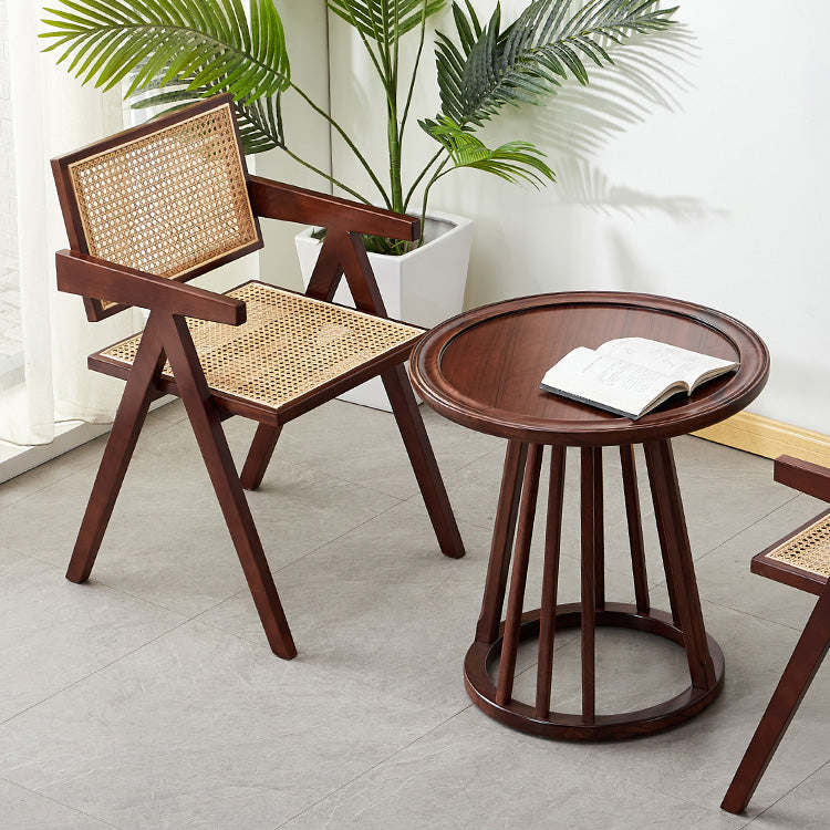 Contemporary Open Back Kitchen Dining Arm Chair Solid Wood Dining Arm Chair Clearhalo ' kitchen&dining_furn' 'Dining Chairs' 'Dining Tables & Seating' 'dining_chair' 'furn' 'furn_dining_chair' 'Furniture' 'furniture_dining_chair' 'Kitchen & Dining Furniture' 'kitchen' 3650337