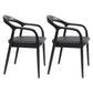 Traditional Style Solid Wood Dining Arm Chair Matte Finish Open Back Dining Chair Black 2 Piece Set Clearhalo ' kitchen&dining_furn' 'Dining Chairs' 'Dining Tables & Seating' 'dining_chair' 'furn' 'furn_dining_chair' 'Furniture' 'furniture_dining_chair' 'Kitchen & Dining Furniture' 'kitchen' 3650341