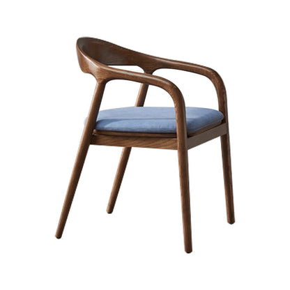 Traditional Style Solid Wood Dining Arm Chair Matte Finish Open Back Dining Chair Blue 1 Piece Clearhalo ' kitchen&dining_furn' 'Dining Chairs' 'Dining Tables & Seating' 'dining_chair' 'furn' 'furn_dining_chair' 'Furniture' 'furniture_dining_chair' 'Kitchen & Dining Furniture' 'kitchen' 3650343