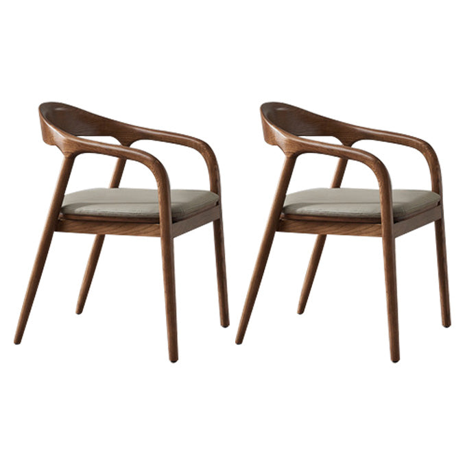 Traditional Style Solid Wood Dining Arm Chair Matte Finish Open Back Dining Chair Grey 2 Piece Set Clearhalo ' kitchen&dining_furn' 'Dining Chairs' 'Dining Tables & Seating' 'dining_chair' 'furn' 'furn_dining_chair' 'Furniture' 'furniture_dining_chair' 'Kitchen & Dining Furniture' 'kitchen' 3650345